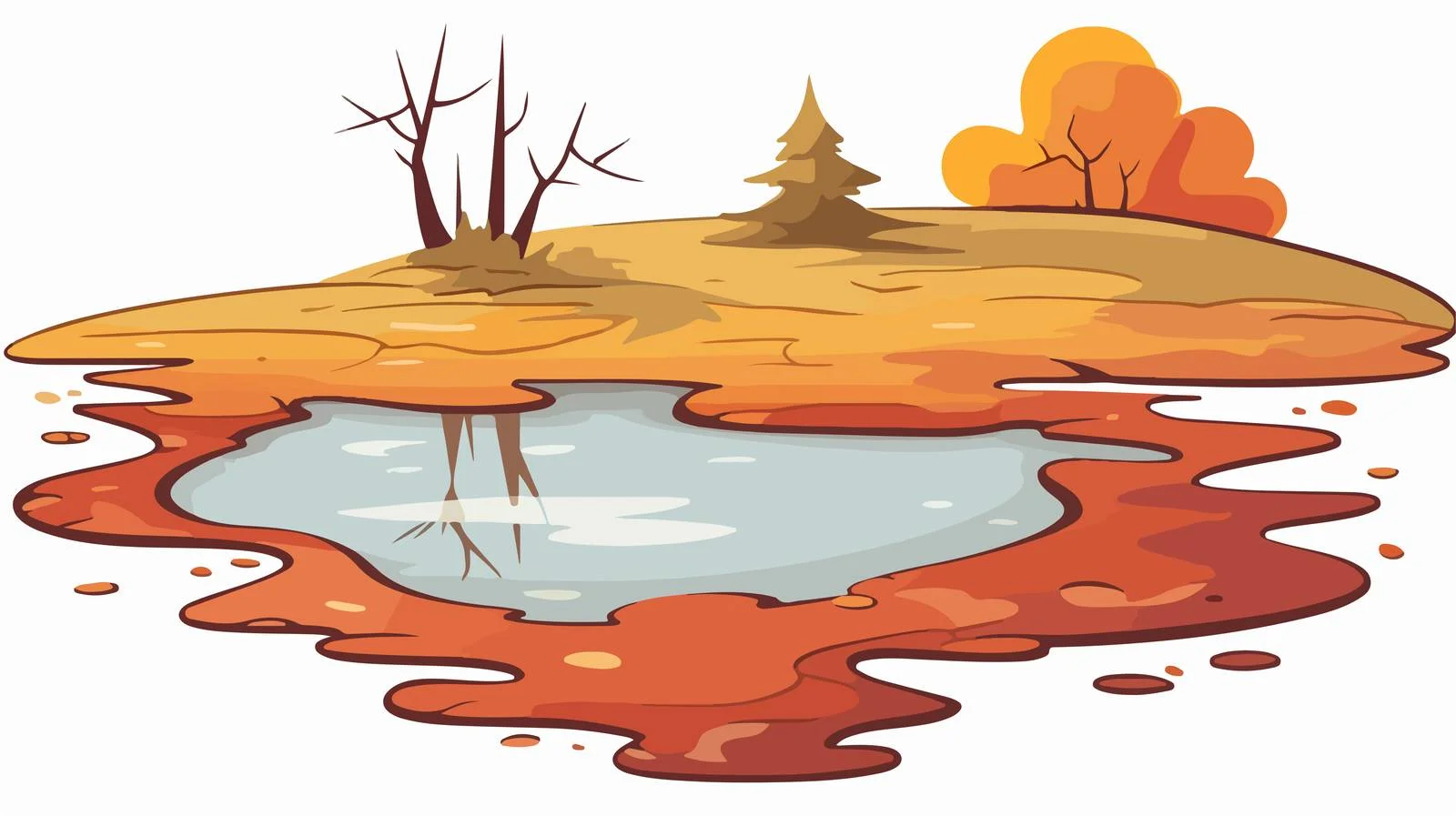 Retro Cartoon Puddle Vector Illustration — free download from Dotvec