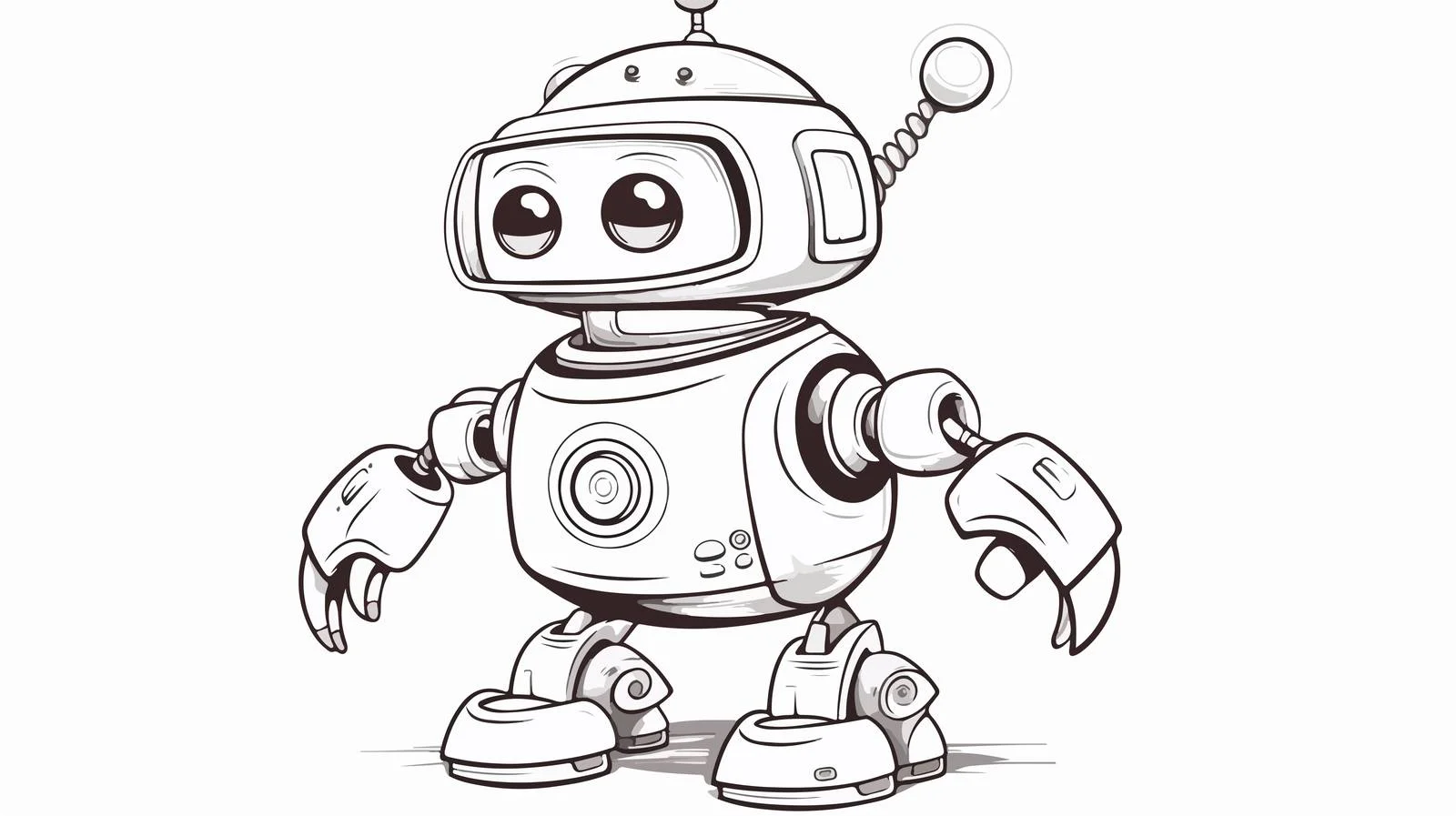 Retro Cartoon Robot Vector Illustration — free download from Dotvec