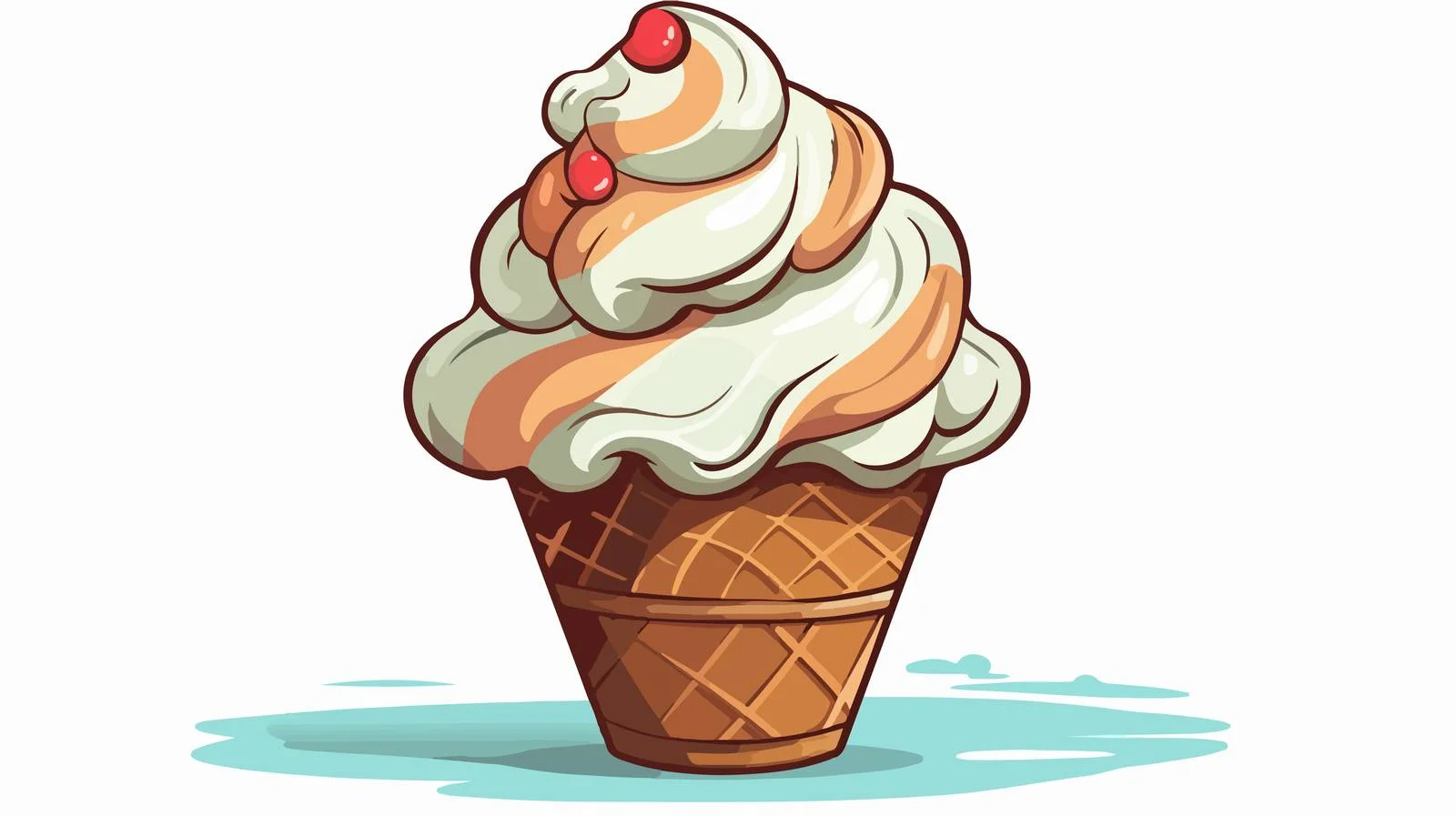 Vintage Ice Cream Cartoon Illustration — free download from Dotvec