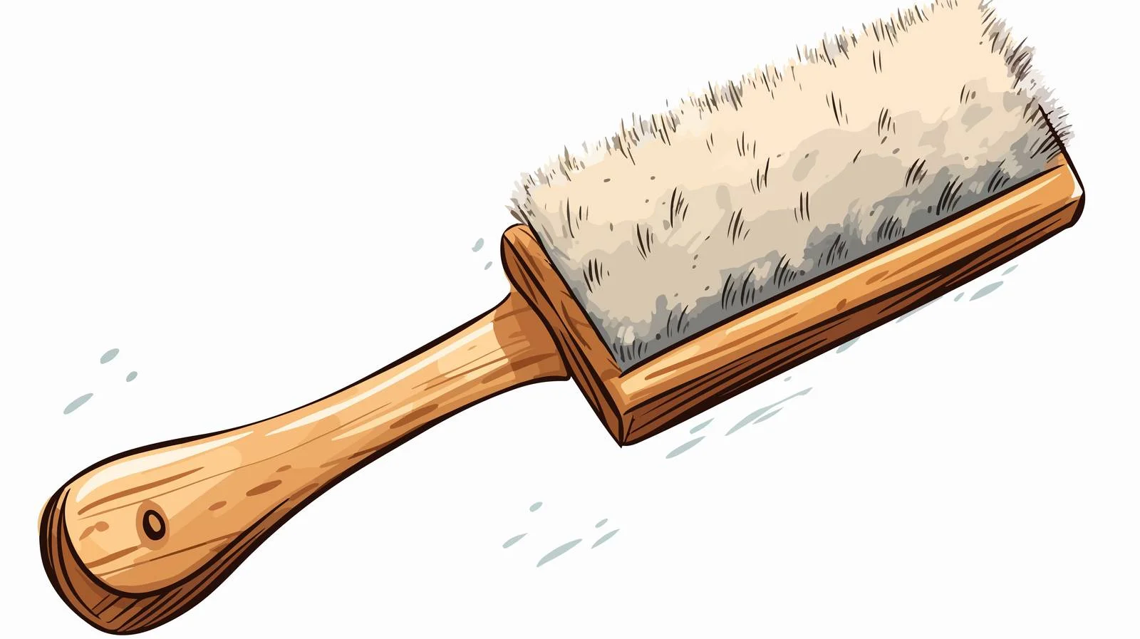 Retro Cartoon Scrubbing Brush Vector Illustration — free download from Dotvec