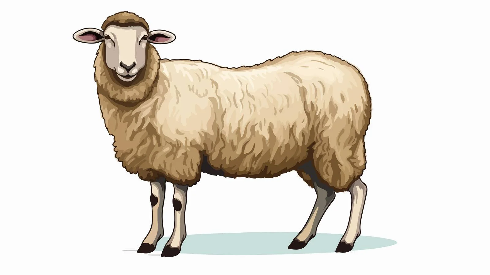 Vintage Sheep Cartoon Vector Illustration — free download from Dotvec