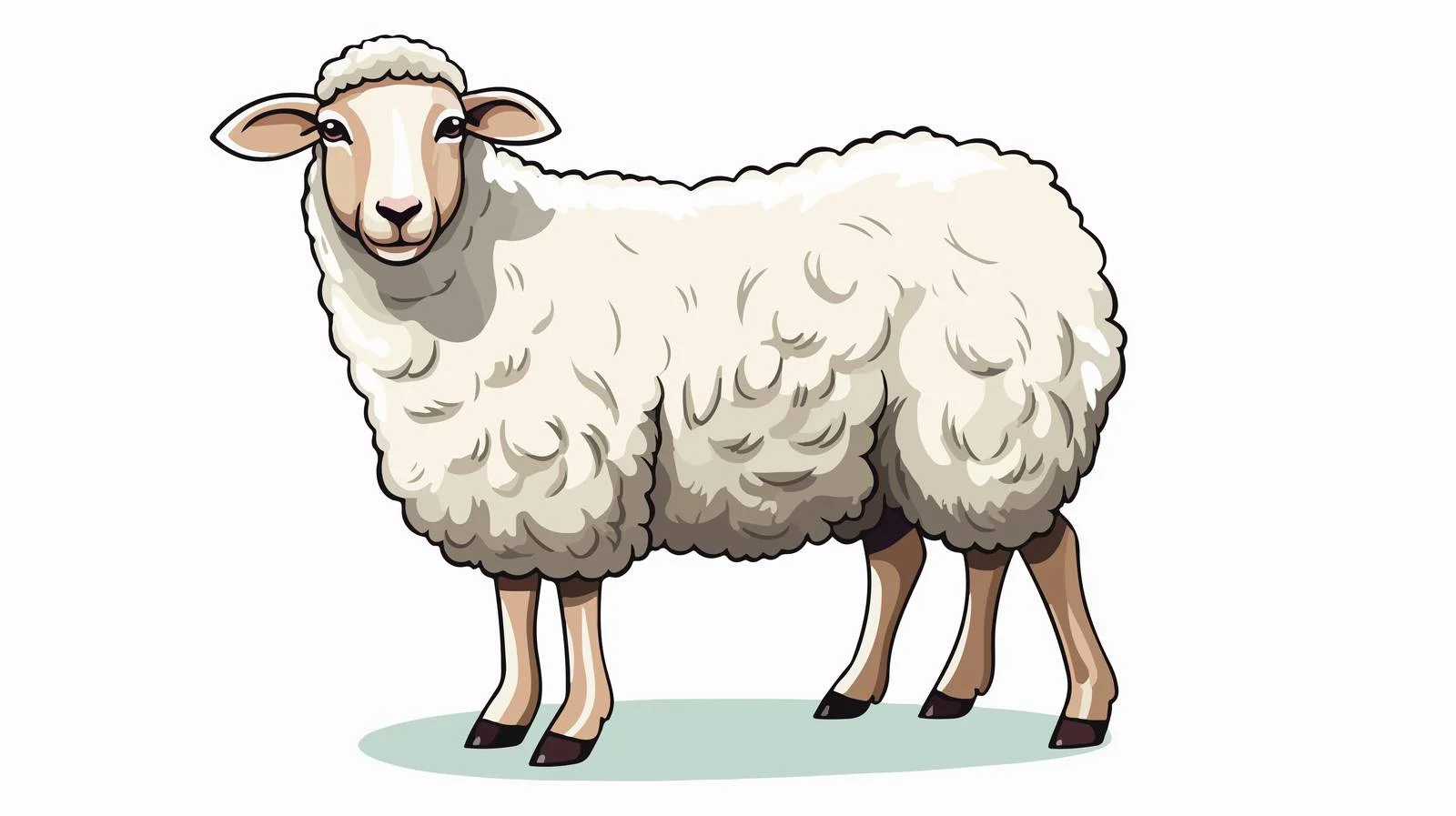 Vintage Sheep Cartoon Vector Illustration — free download from Dotvec