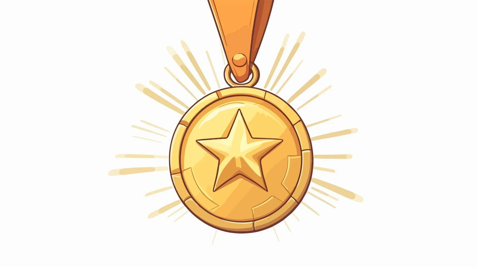 Vintage Cartoon Gold Medal Award — free download from Dotvec