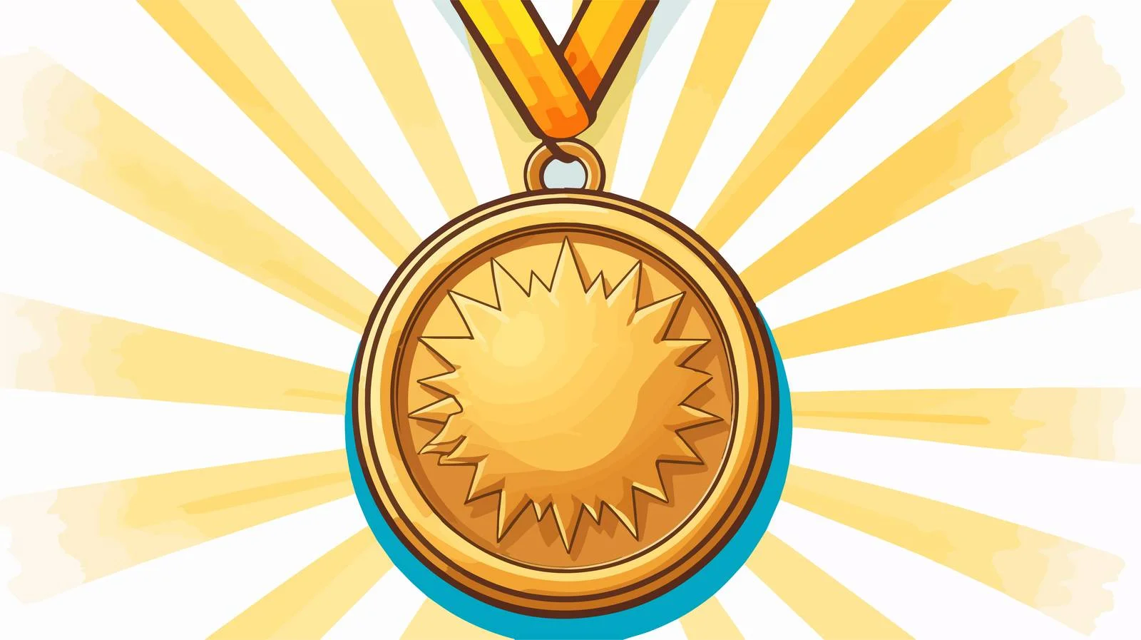 Retro Cartoon Gold Medal Illustration — free download from Dotvec