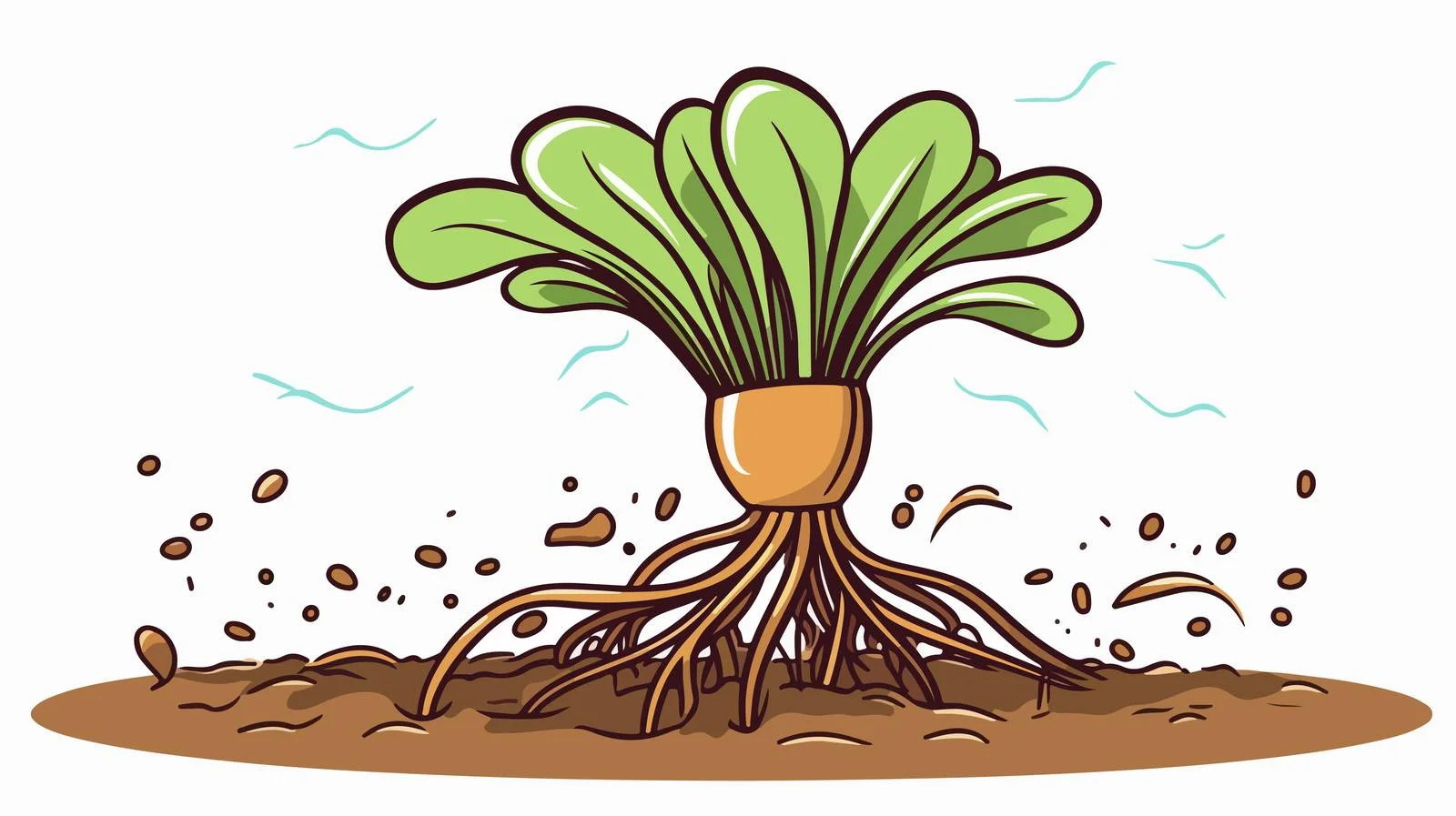 Vintage Sprouting Seed Illustration — free download from Dotvec