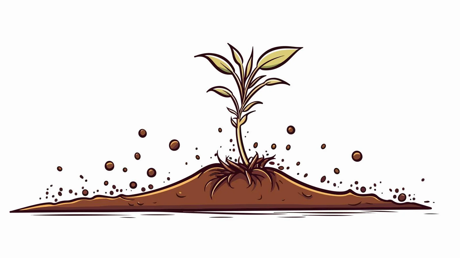 Vintage style seedling illustration — free download from Dotvec