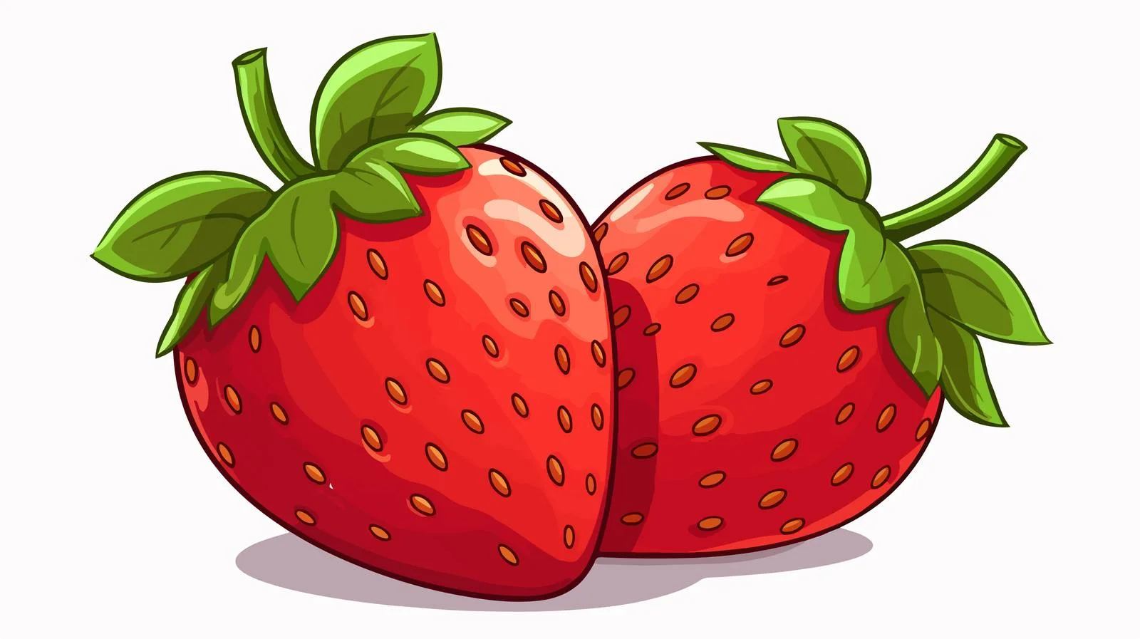 Vintage Cartoon Strawberry Illustration — free download from Dotvec