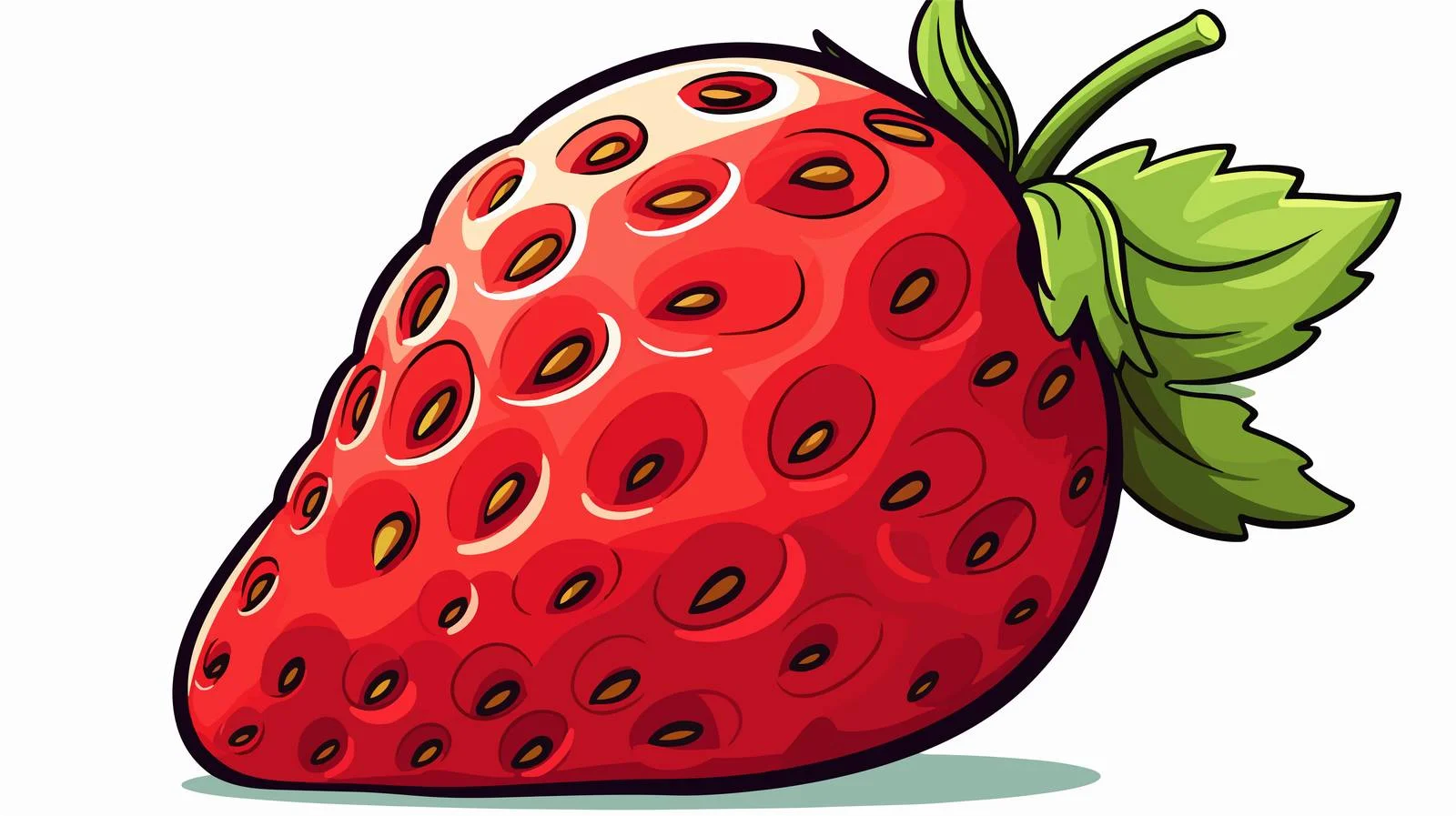 Retro Cartoon Strawberry Stock Vector Illustration — free download from Dotvec