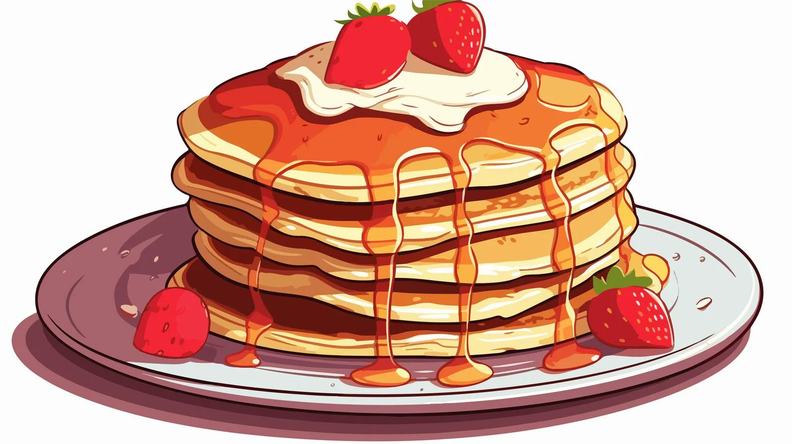 Retro Strawberry Muffin Cartoon Illustration — free download from Dotvec