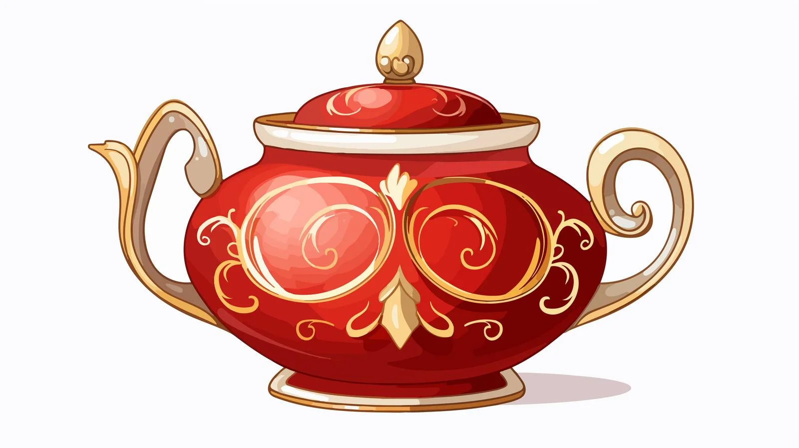 Retro Cartoon Sugar Bowl Vector Illustration — free download from Dotvec