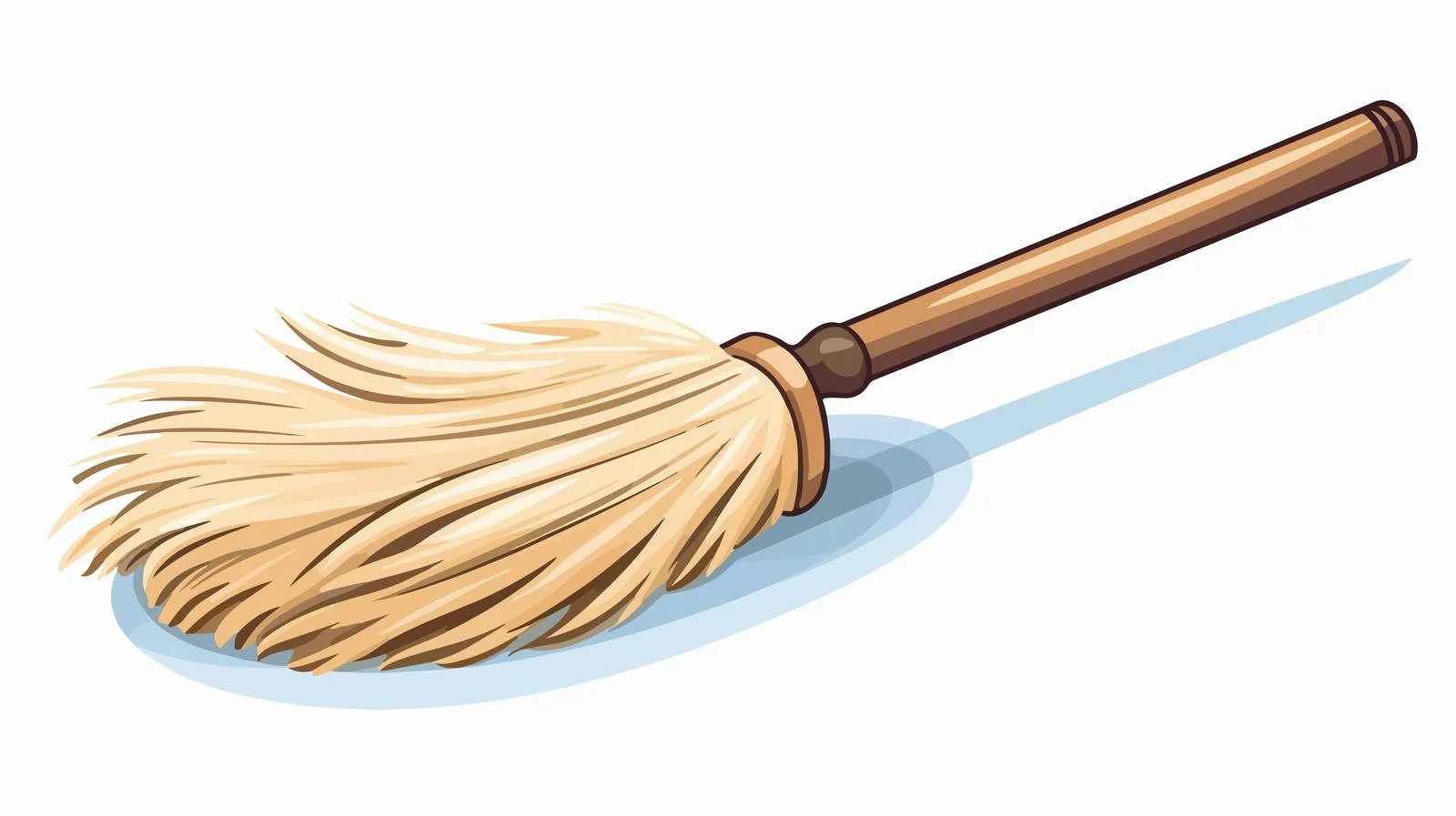 Vintage Cartoon Sweeping Brush Vector Illustration — free download from Dotvec