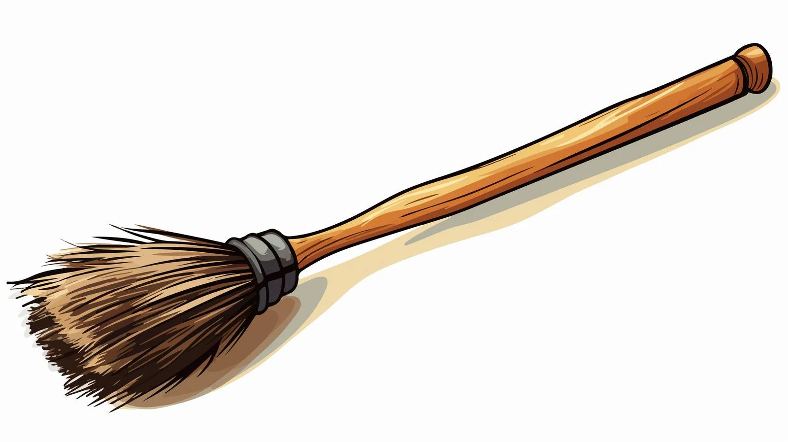 Vintage Cartoon Sweeping Brush Illustration — free download from Dotvec