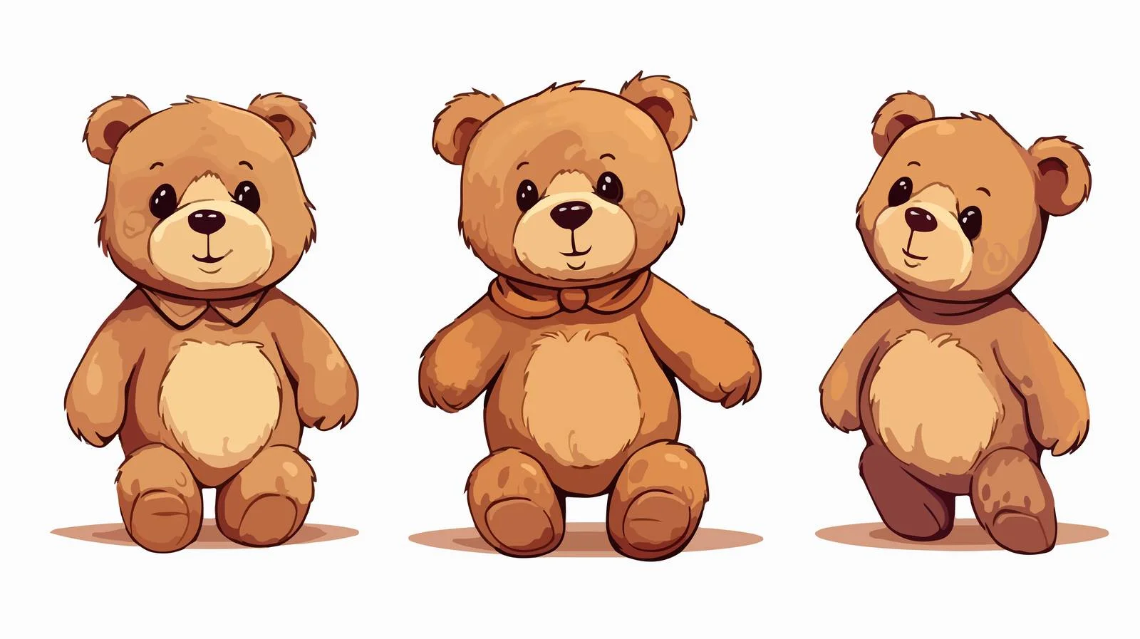 Retro Cartoon Teddy Bear Illustration — free download from Dotvec