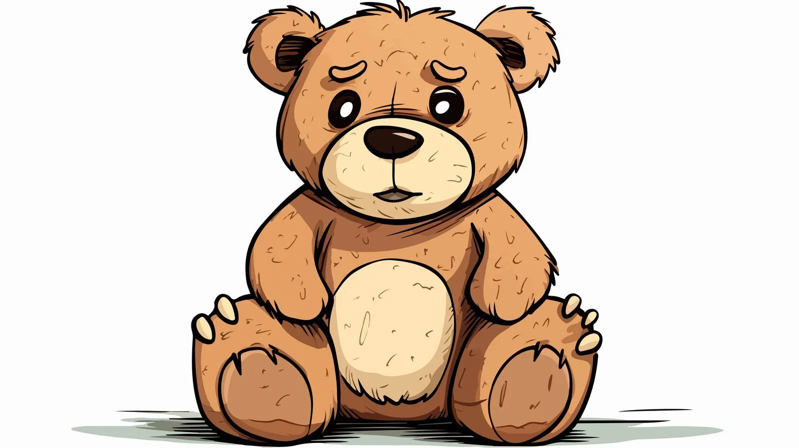 Retro Cartoon Teddy Bear Illustration — free download from Dotvec