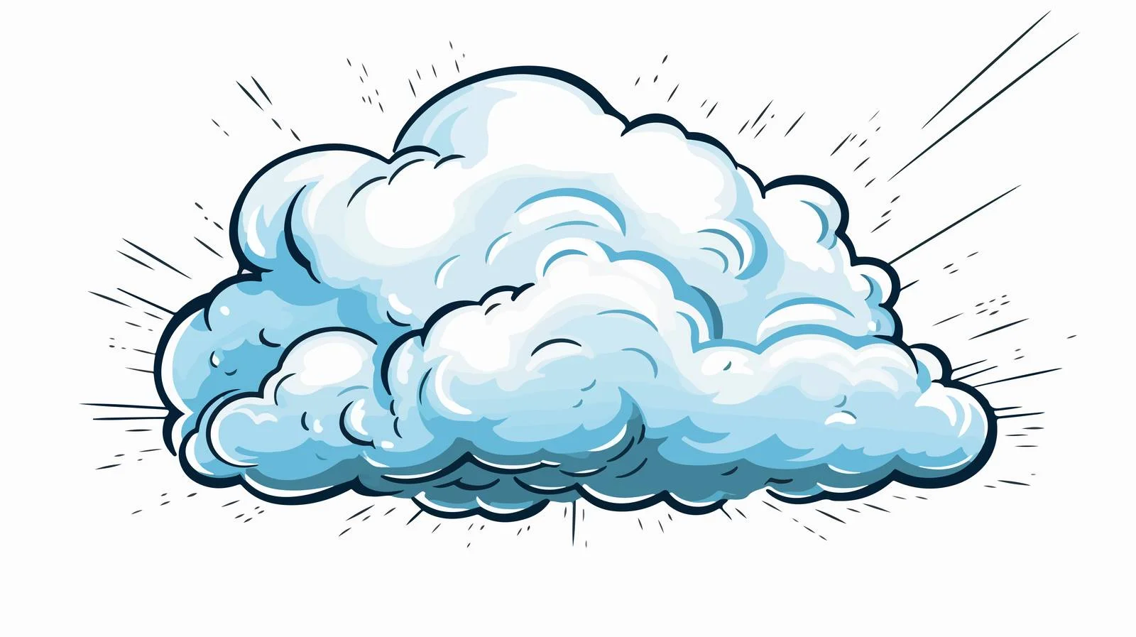 Retro Thundercloud Cartoon Illustration — free download from Dotvec