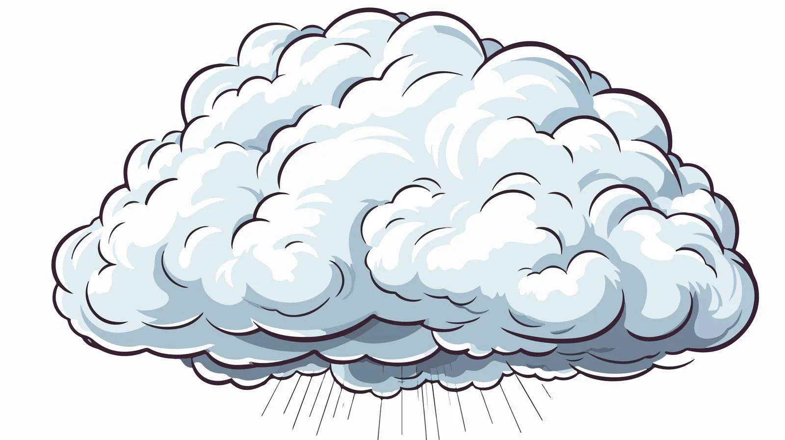 Retro Cartoon Thundercloud Illustration — free download from Dotvec