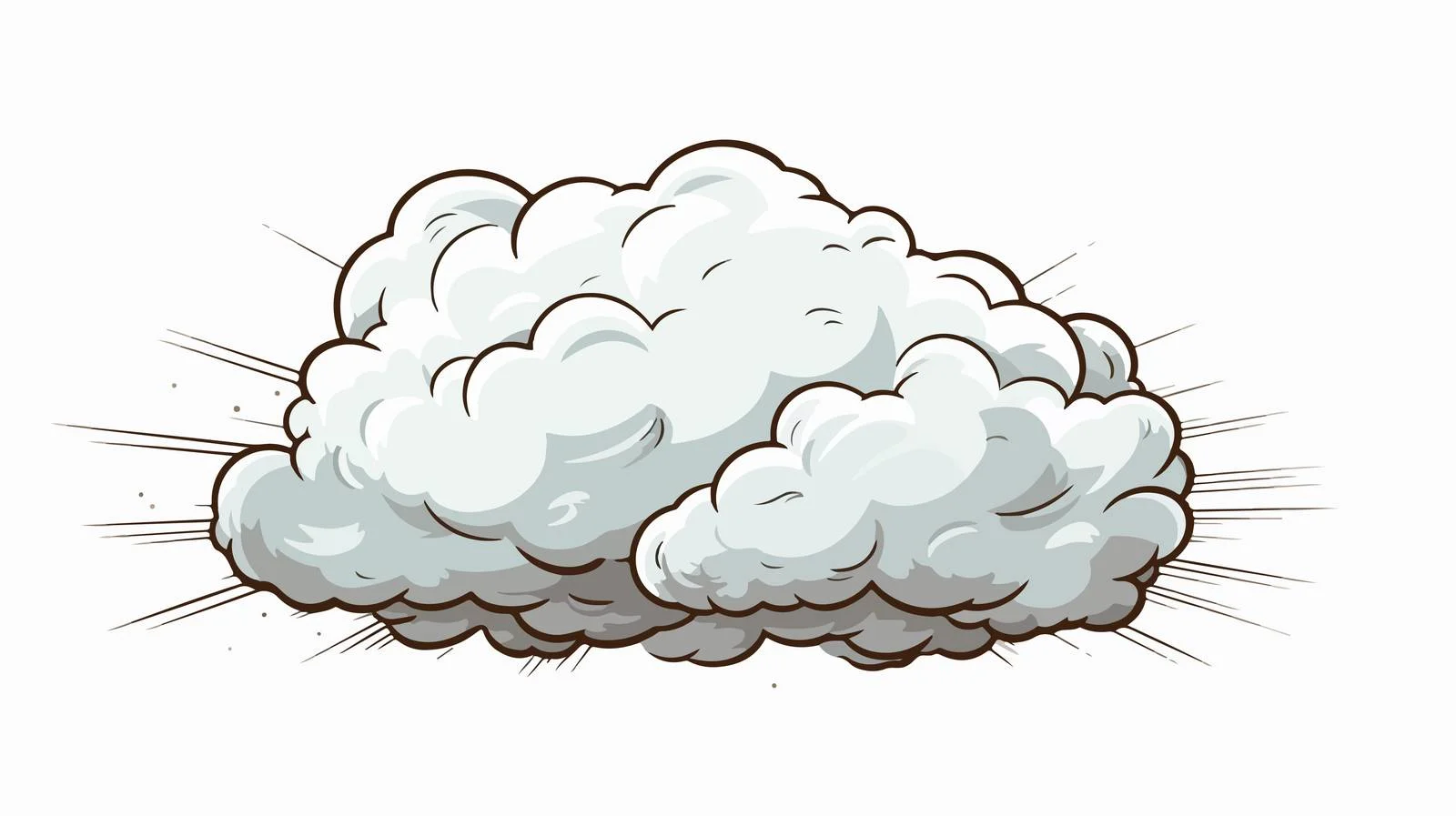 Retro Cartoon Thundercloud Illustration — free download from Dotvec