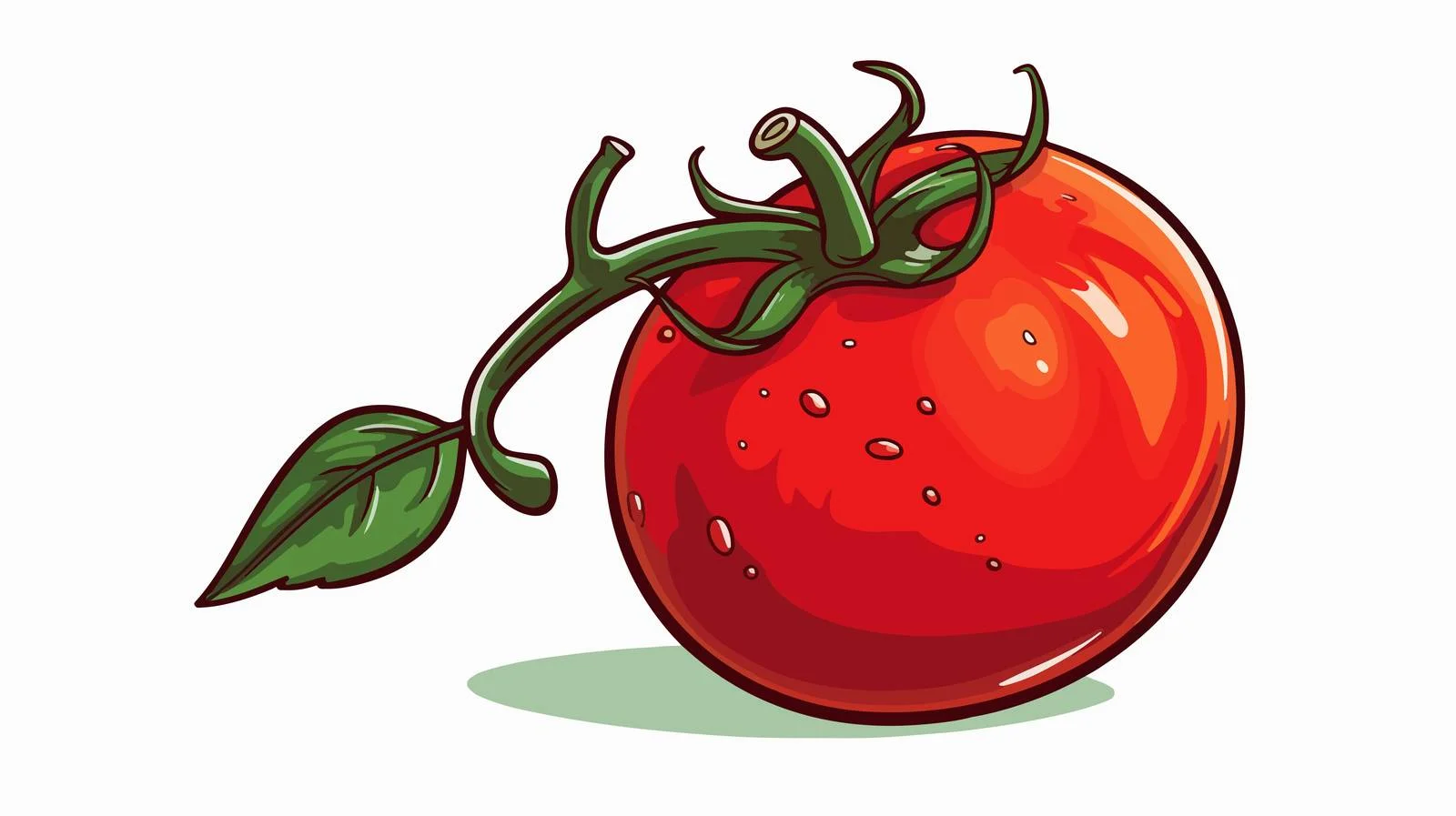 Retro Cartoon Tomato Vector Illustration — free download from Dotvec