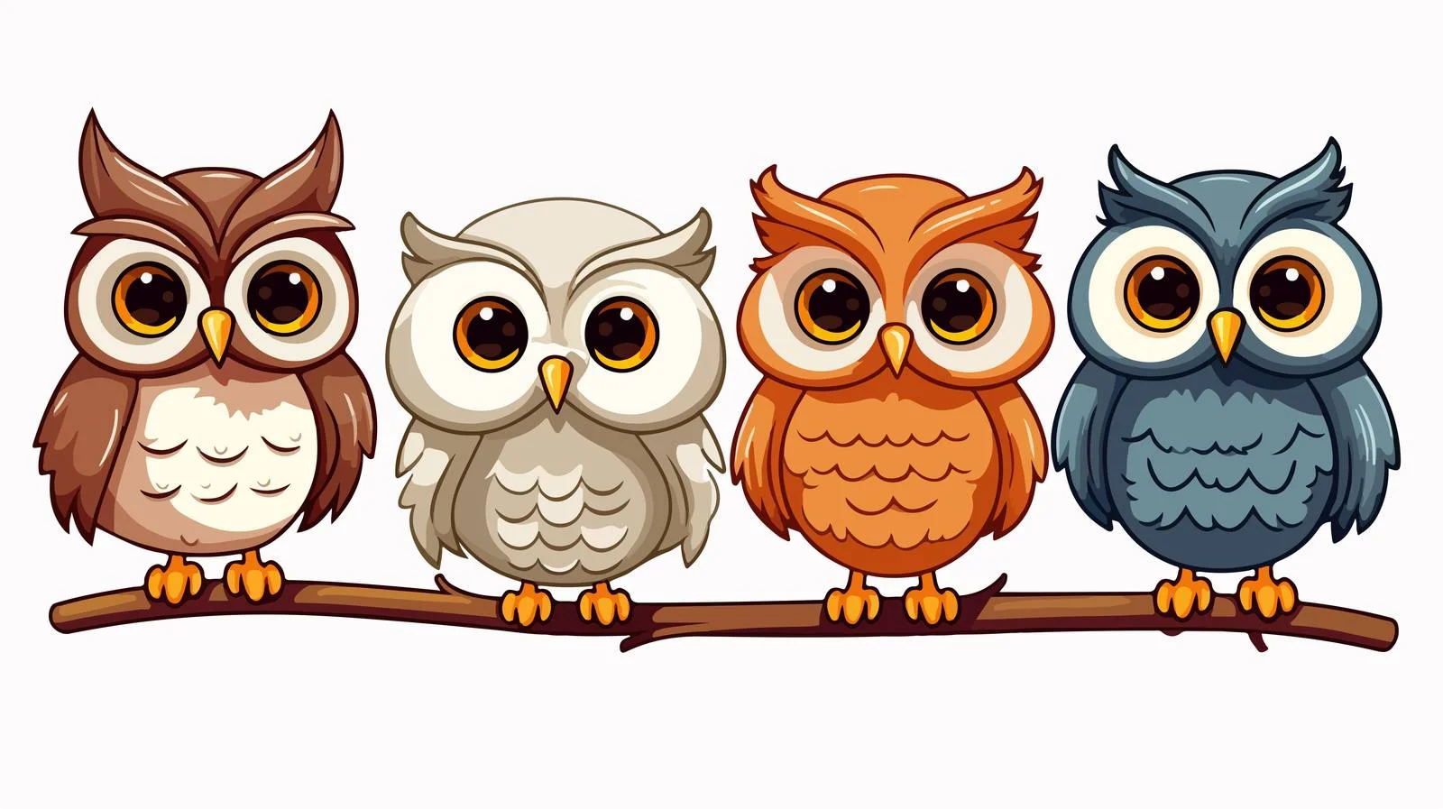 Whimsical Retro Owl Illustration — free download from Dotvec