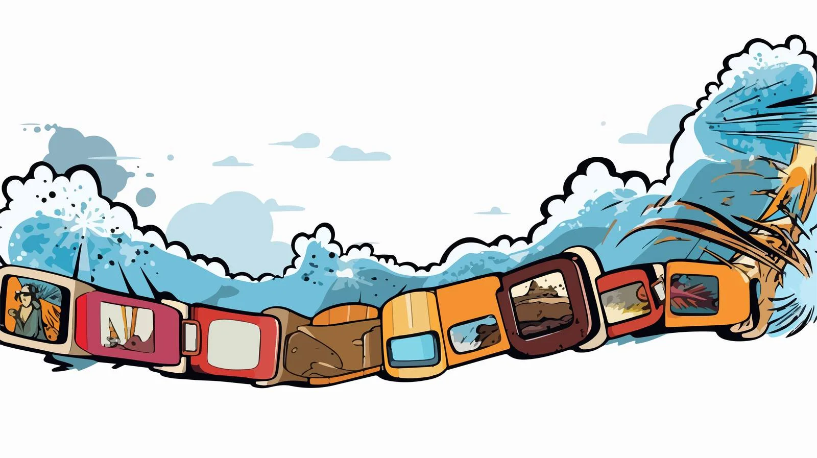 Speech Bubble Film Strip Overlay — free download from Dotvec