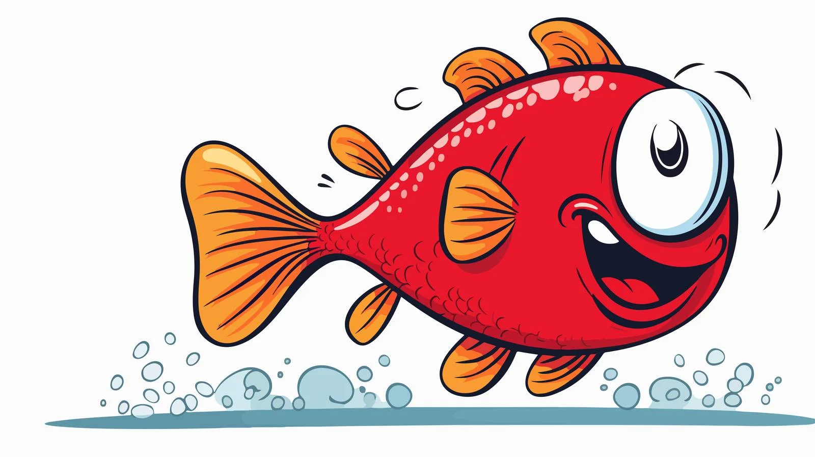 Funny Cartoon Textured Fish Speech Bubble — free download from Dotvec
