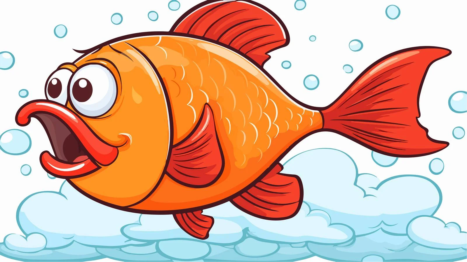 Funny Cartoon Fish Speech Bubble — free download from Dotvec