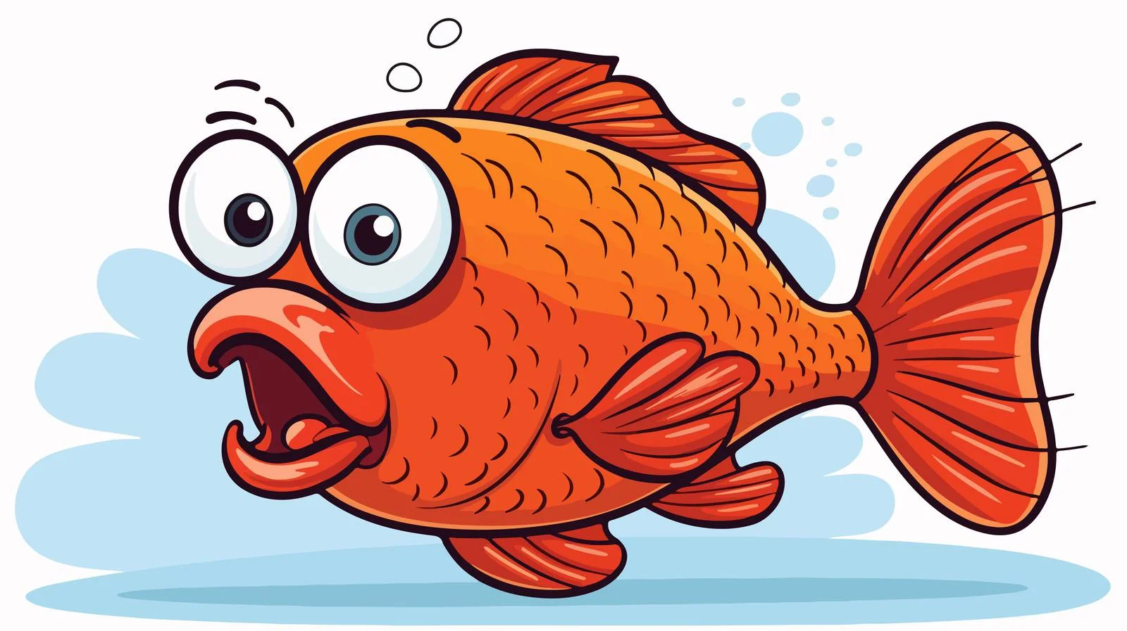 Funny Cartoon Fish Speech Bubble Illustration — free download from Dotvec