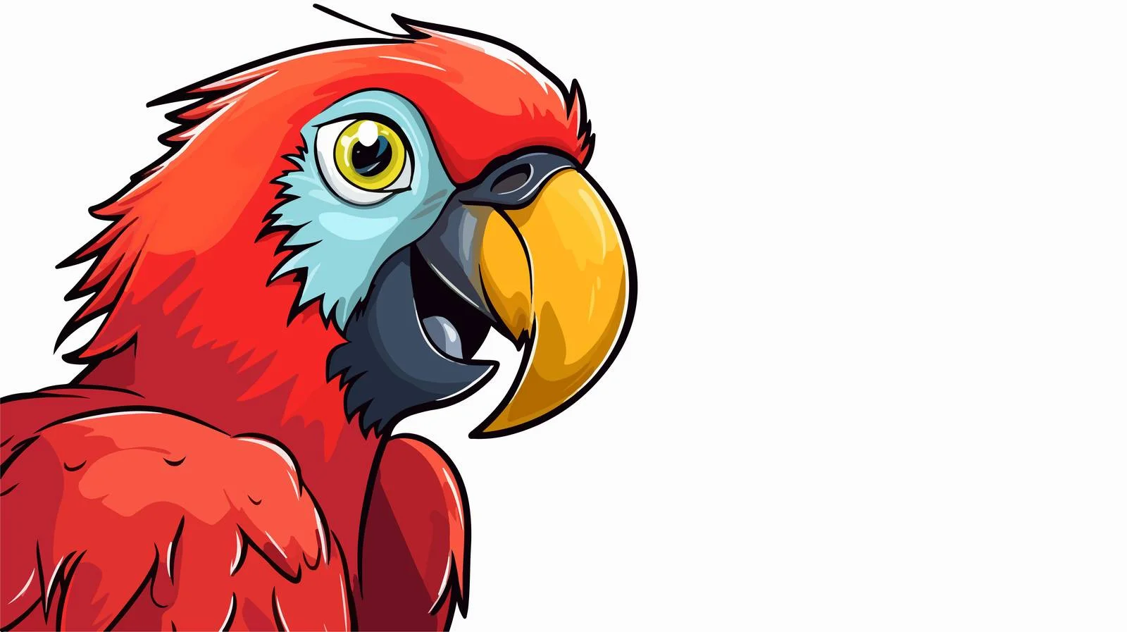 Playful Parrot Cartoon Speech Bubble — free download from Dotvec