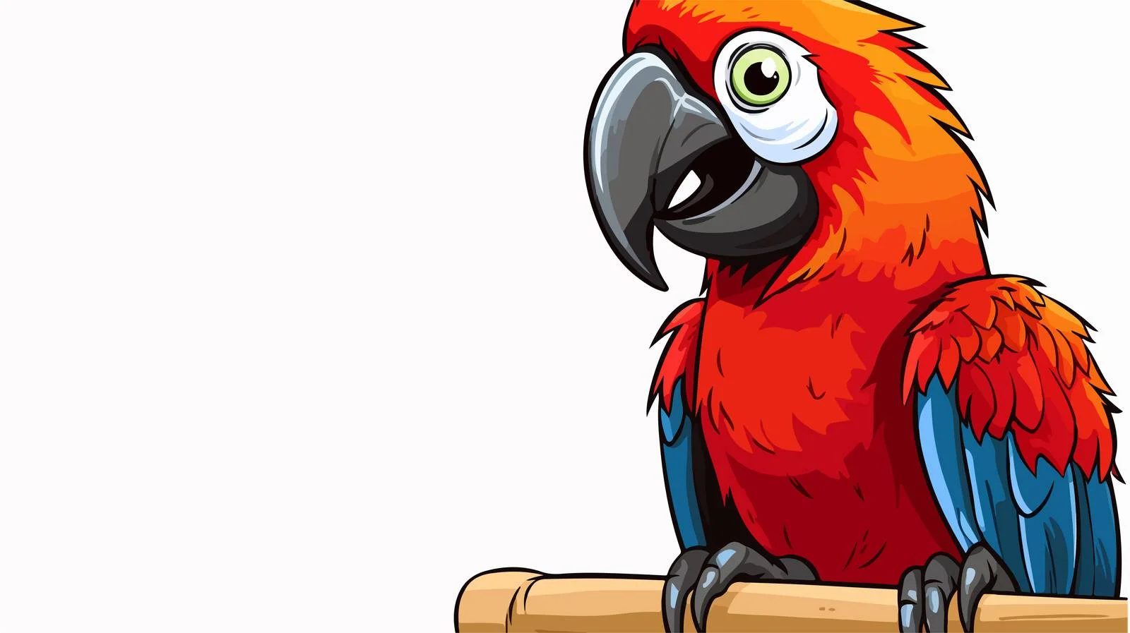 Colorful Cartoon Parrot Speech Bubble Image — free download from Dotvec