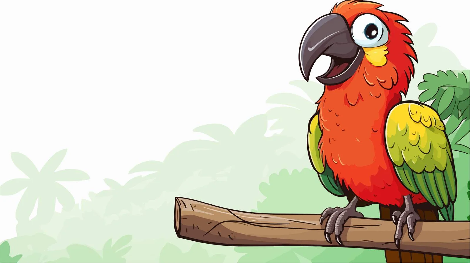 Cartoon Parrot Speech Bubble Illustration — free download from Dotvec