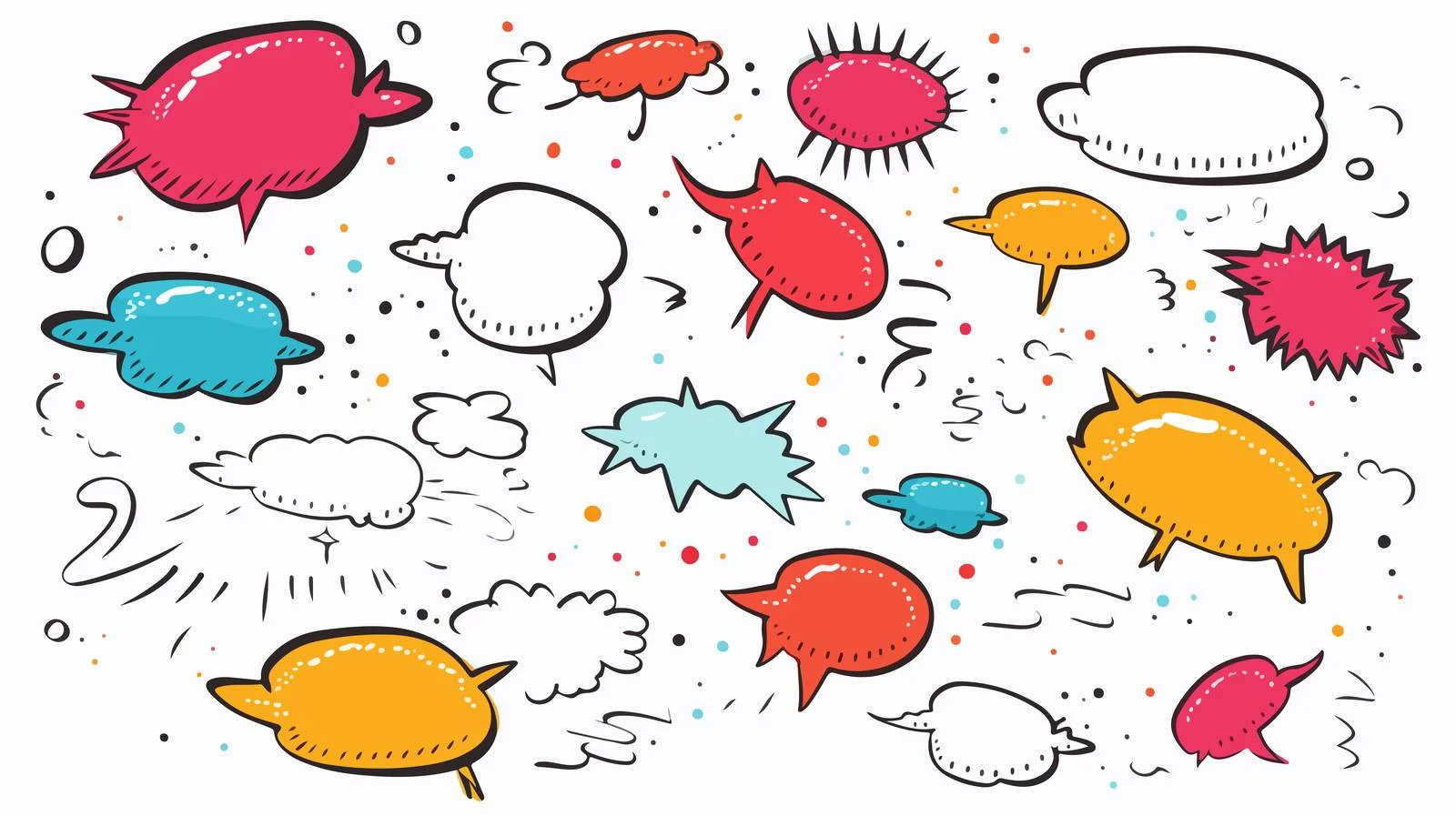 Cartoon Style Speech Bubble Quote — free download from Dotvec