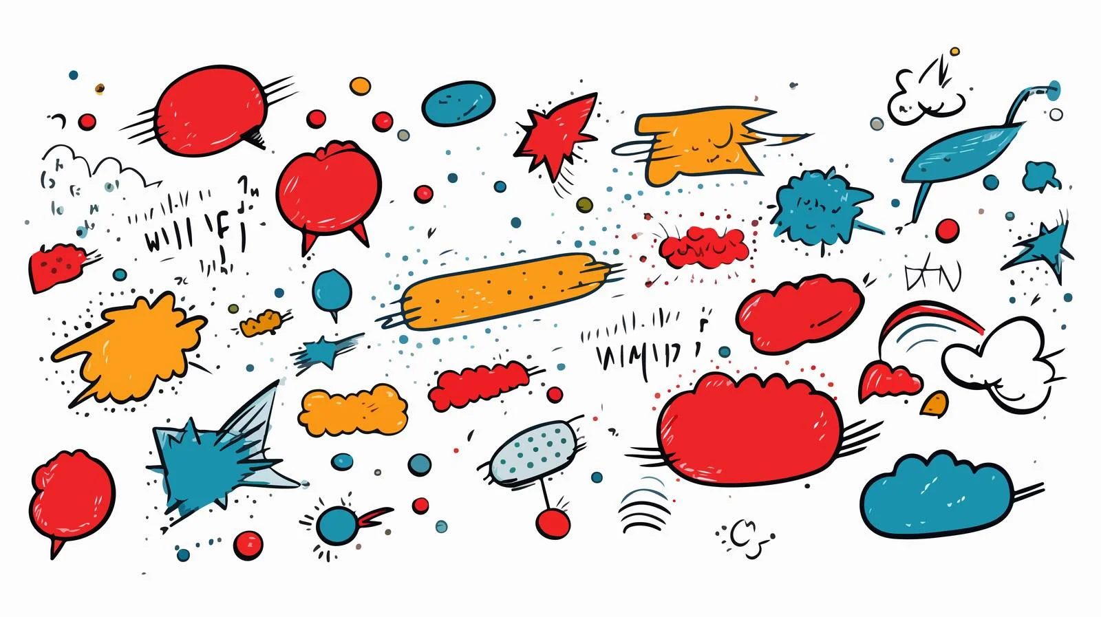 Quirky Textured Cartoon Speech Bubble Quote — free download from Dotvec