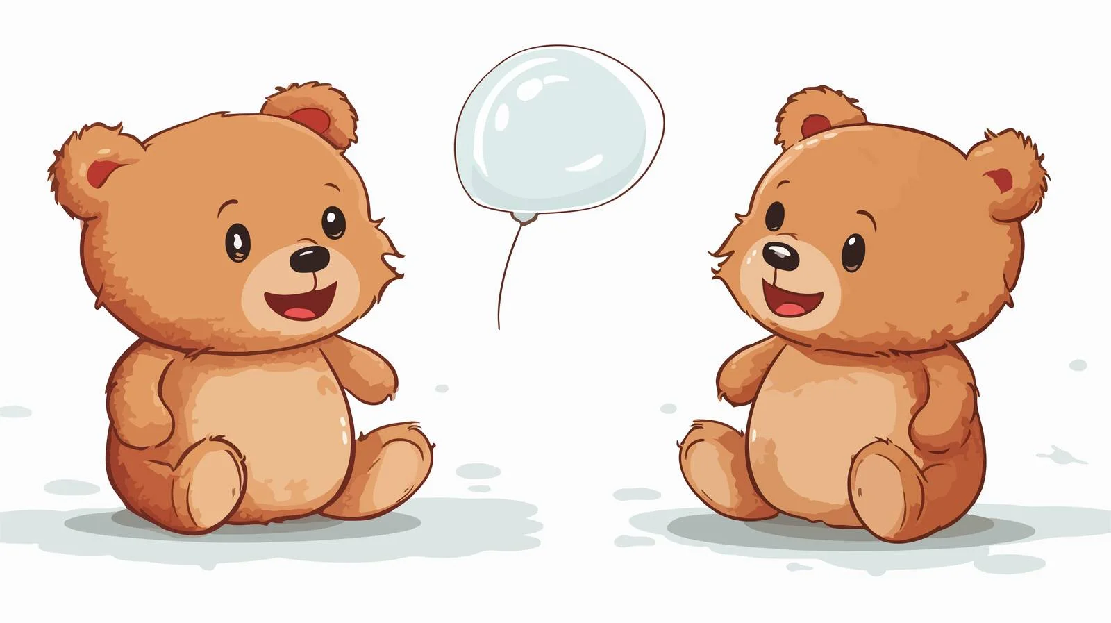 Cartoon Teddy Bear Speech Bubble Image — free download from Dotvec