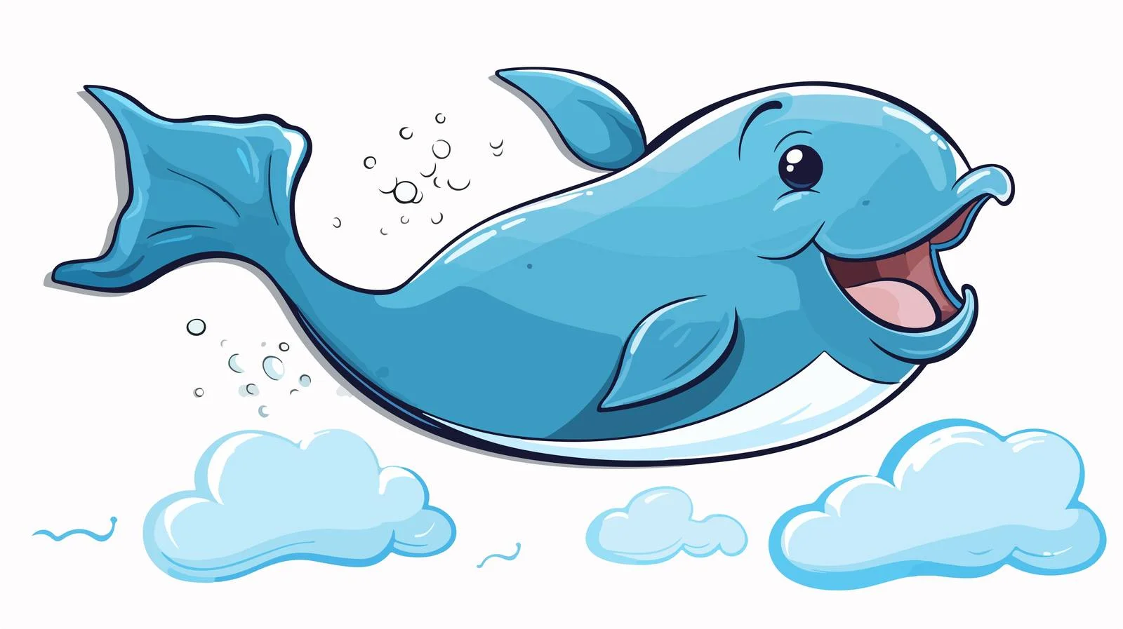 Whale Speech Bubble Illustration — free download from Dotvec