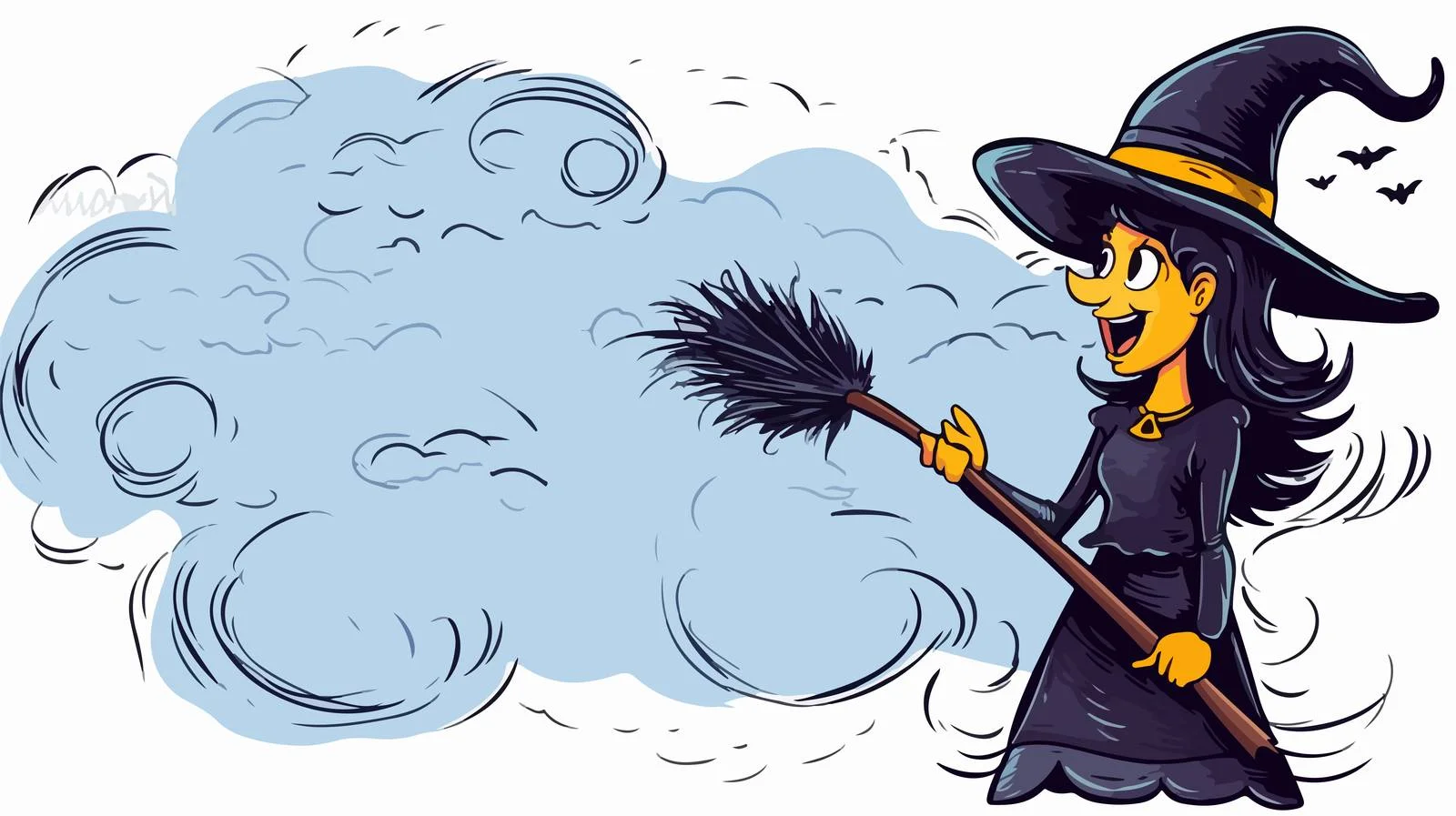 Cartoon Witch Speech Bubble Illustration — free download from Dotvec