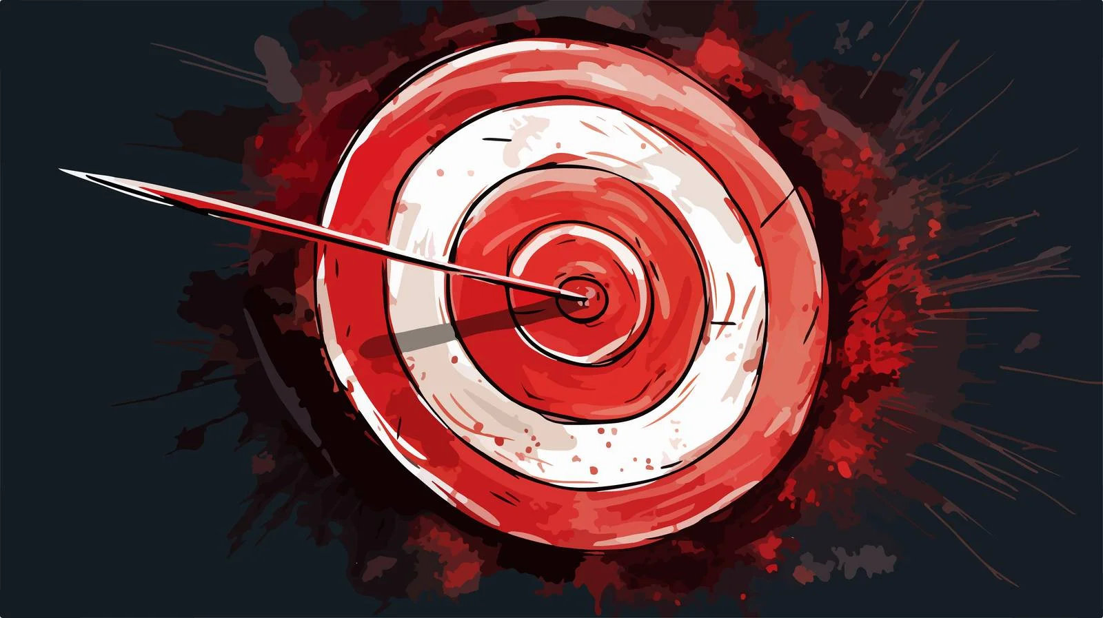 Cartoon Arrow Bullseye Illustration — free download from Dotvec