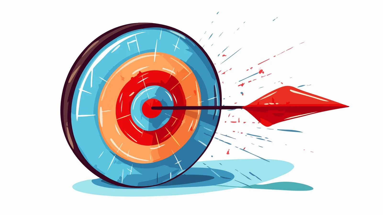 Cartoon Arrow Target Hit Stock Image — free download from Dotvec