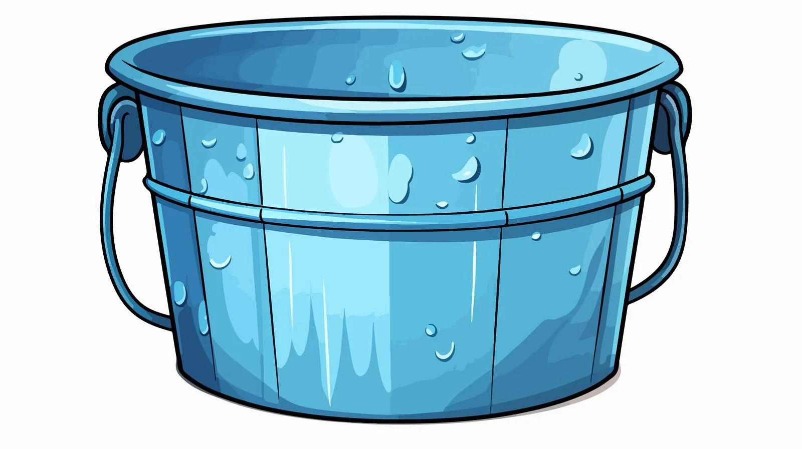 Cartoon Water Bucket Illustration — free download from Dotvec