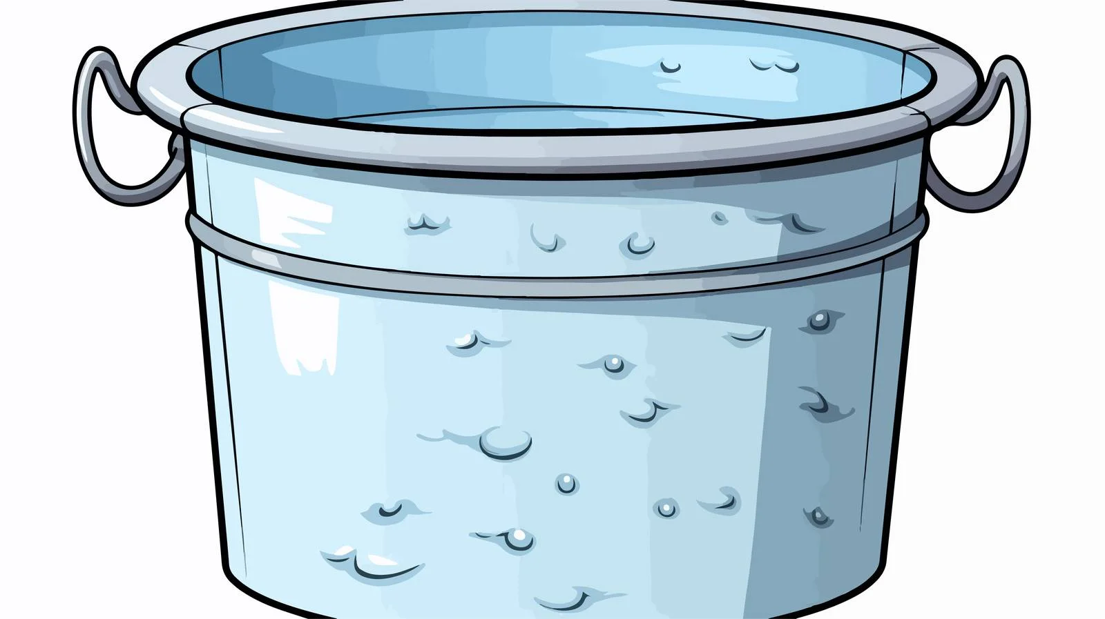 Cartoon Water Bucket Illustration — free download from Dotvec