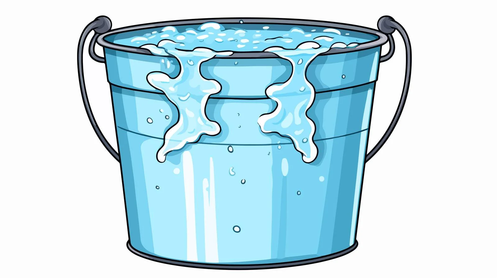 Cartoon Water Bucket Illustration — free download from Dotvec