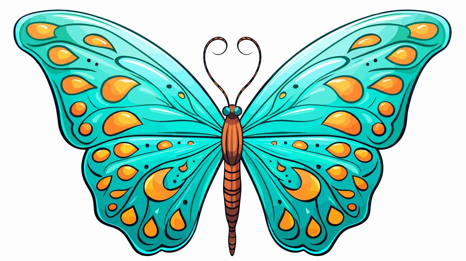 Colorful Butterfly Stock Vector Illustration — free download from Dotvec