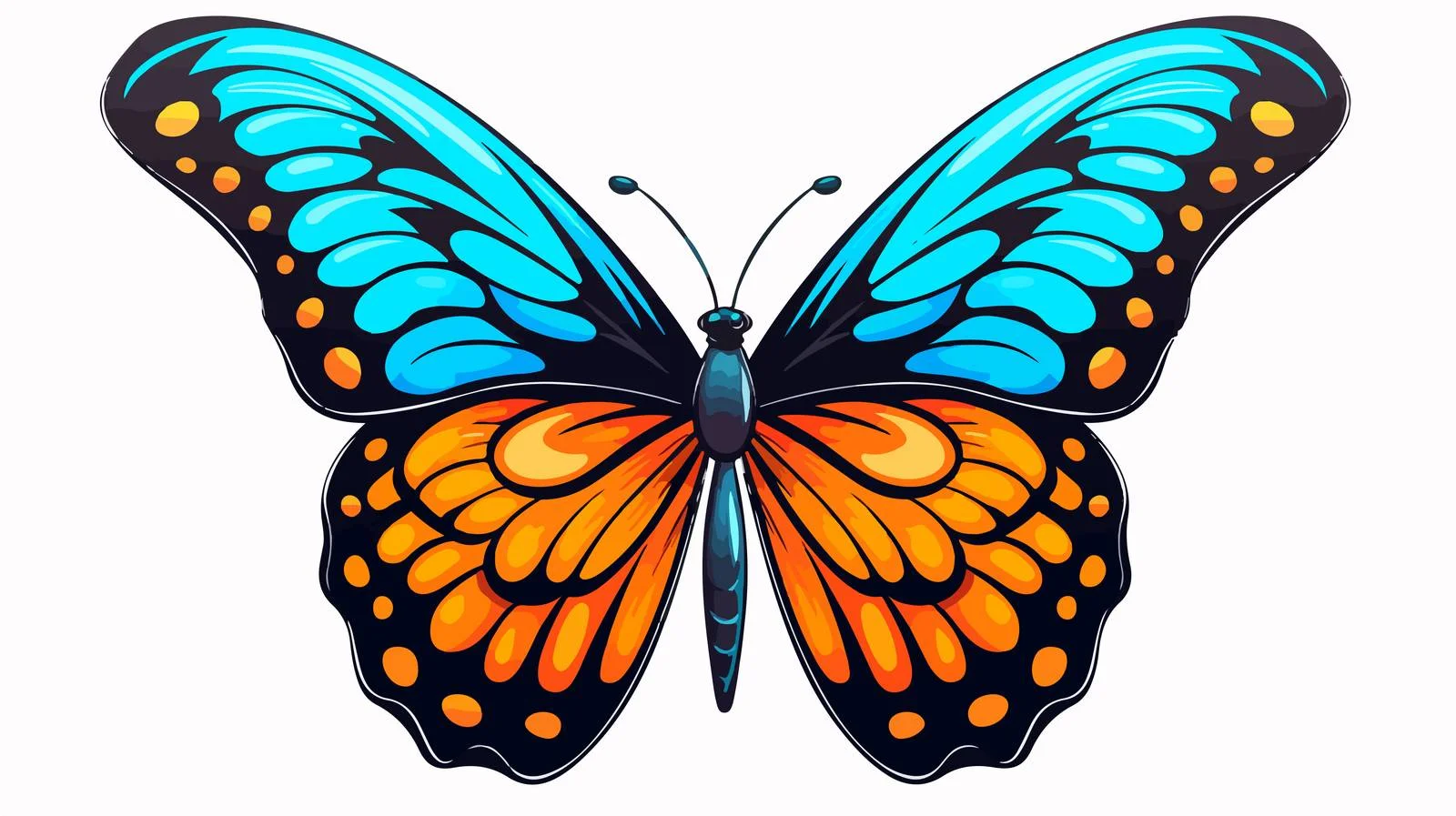 Cute Butterfly Vector Illustration — free download from Dotvec