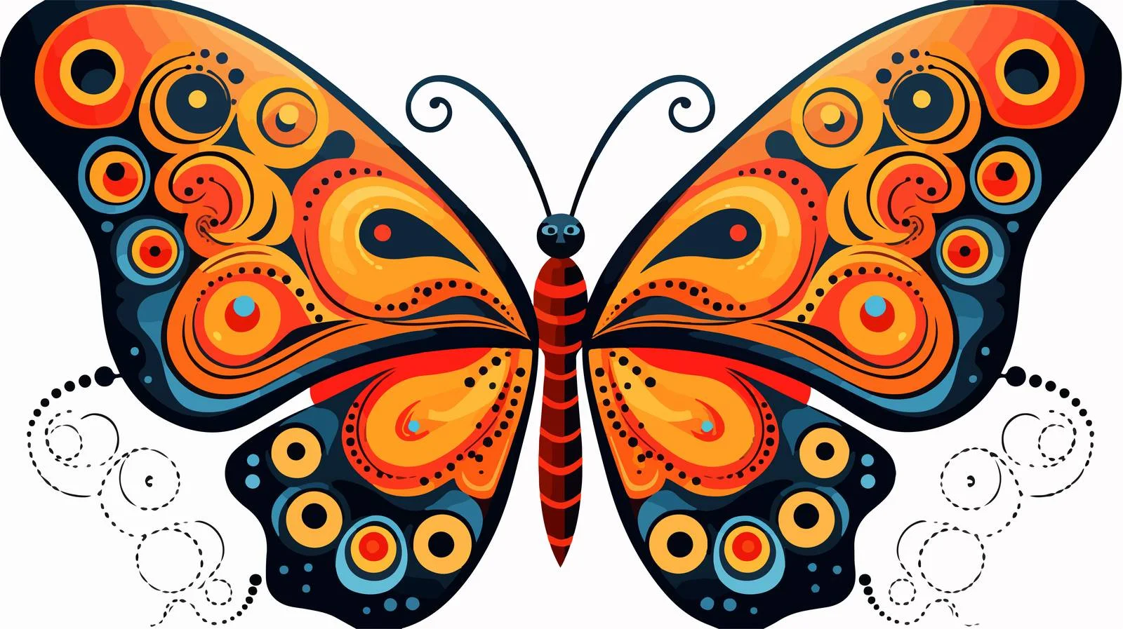 Cartoon Butterfly Stock Vector Car — free download from Dotvec