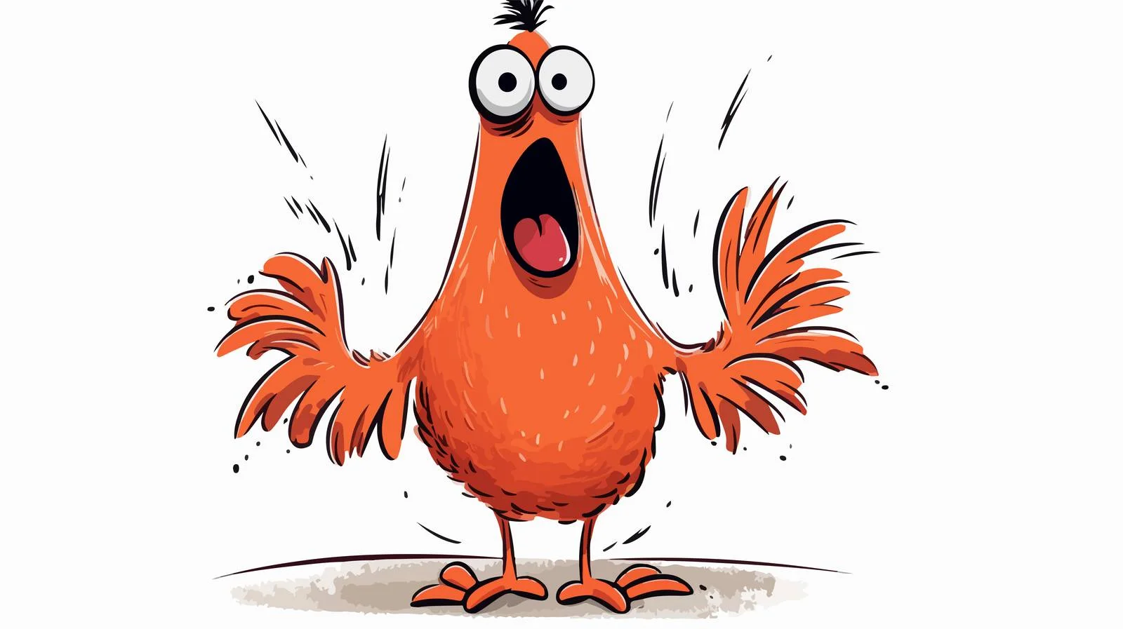 Confused Cartoon Chicken Vector Illustration — free download from Dotvec