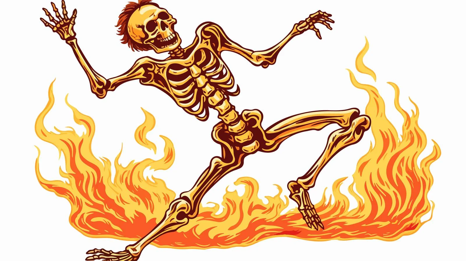 Energetic Cartoon Skeleton Dance — free download from Dotvec
