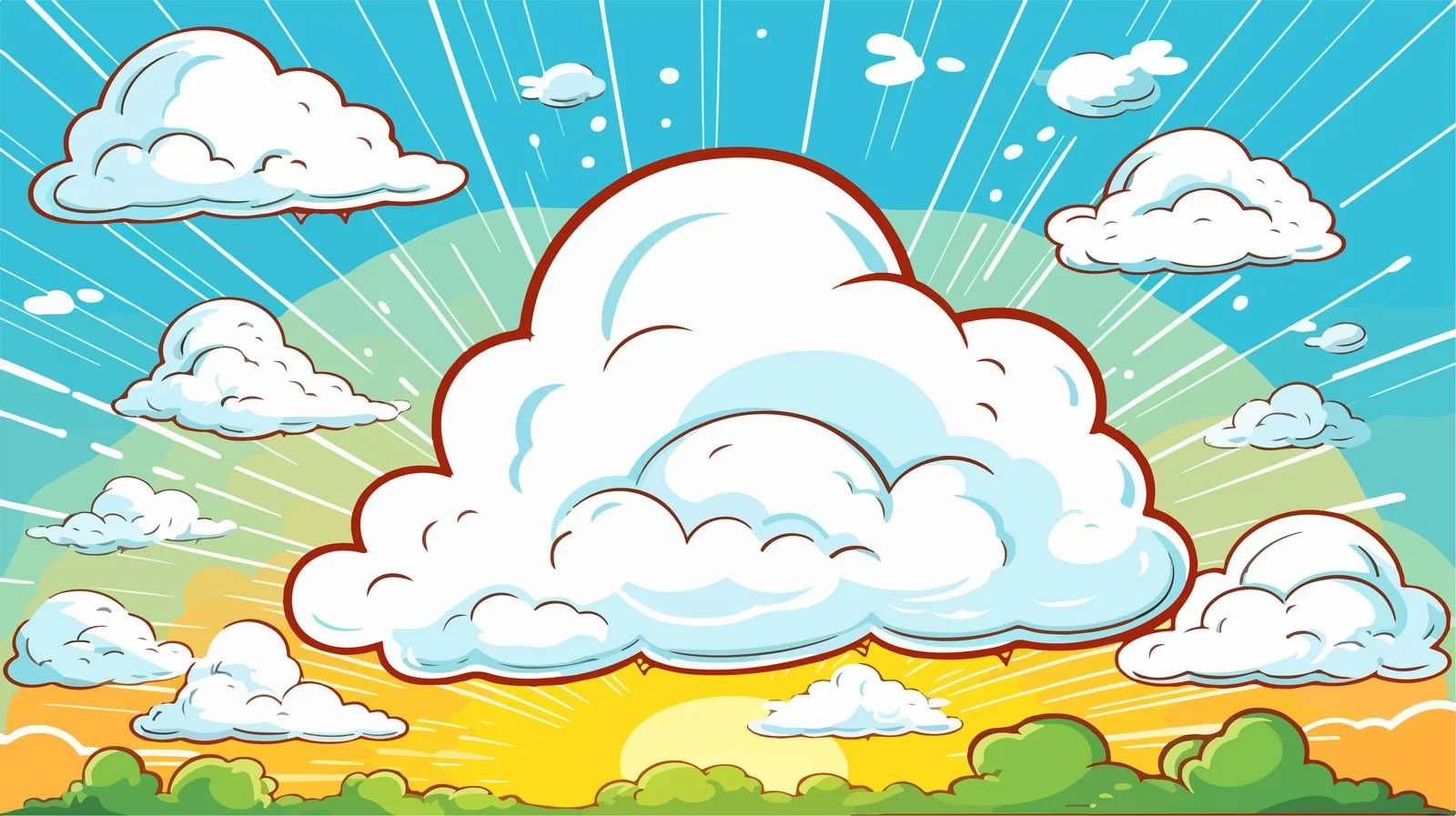Textured Cartoon Cloud Download — free download from Dotvec