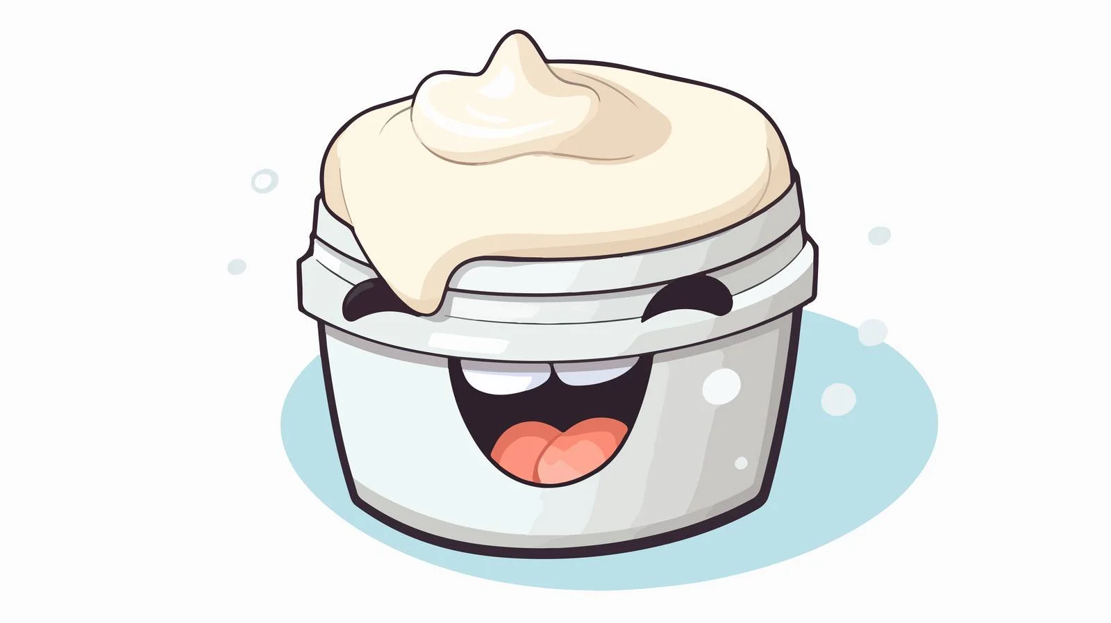Cartoon Face Cream Illustration — free download from Dotvec