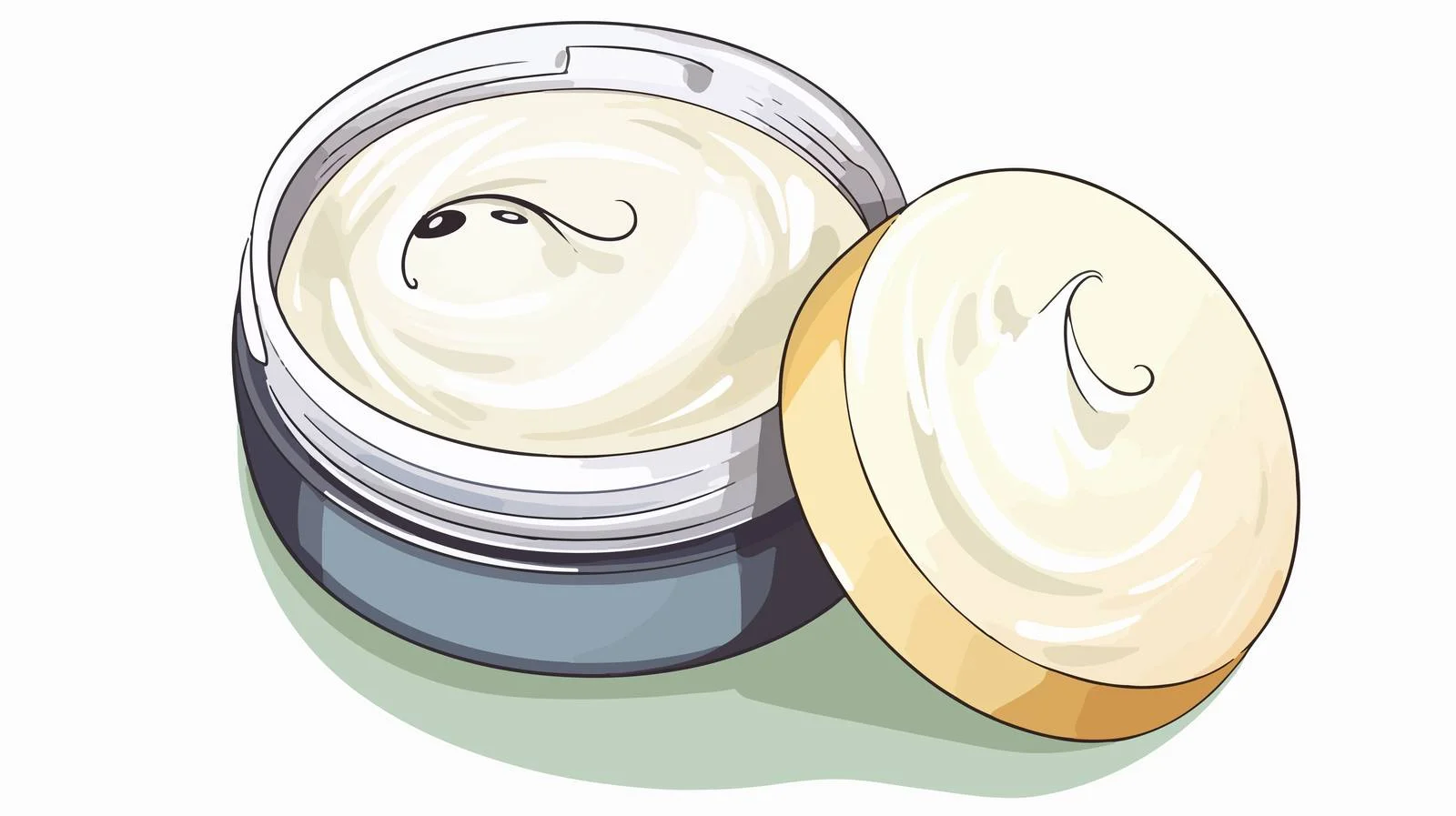 Cartoon Face Cream Illustration — free download from Dotvec