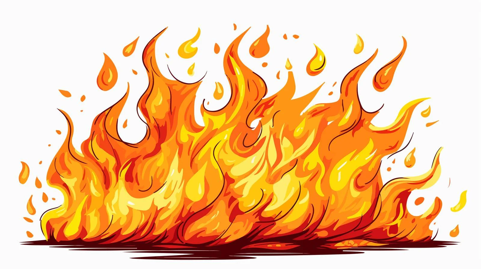 Cartoon Fire Vector Illustration — free download from Dotvec