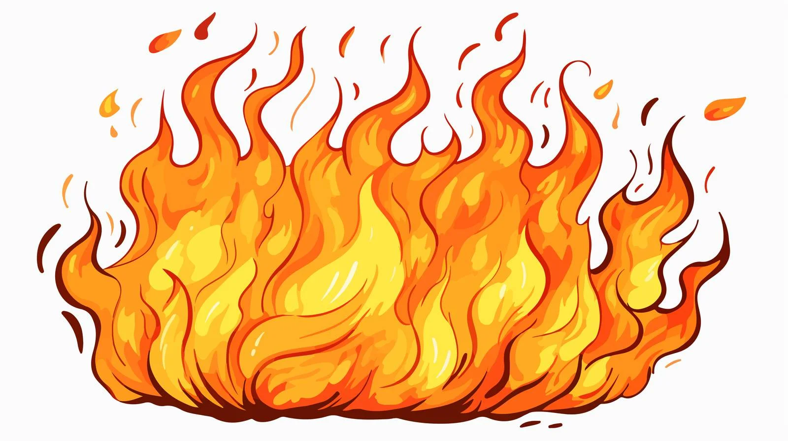 Cartoon Fire Illustration — free download from Dotvec